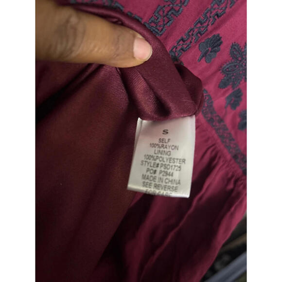 Polagram Embroidered Boho Dress sz Small - Picture 5 of 6